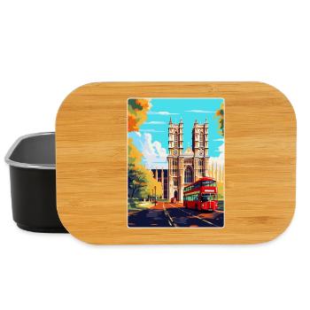 Westminster Abbey London England Uk Travel Poster - Lunch Box - black - Front