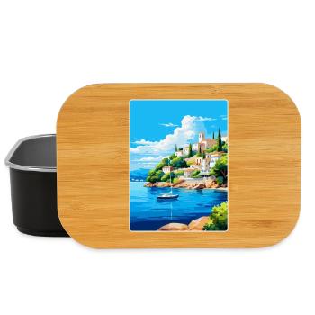 Porto Heli Greece Vintage Travel Poster Souvenir - Lunch Box - black - Front