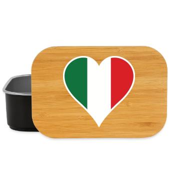 Italien Herz mit weiße Rahmen - Lunch Box - Schwarz - Vorne