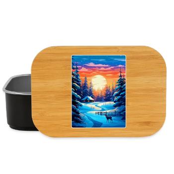 Lapland Finland Vintage Travel Poster Souvenir WPA - Lunch Box - black - Front