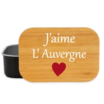 J'aime l'auvergne - Boîte à goûter - noir - Devant