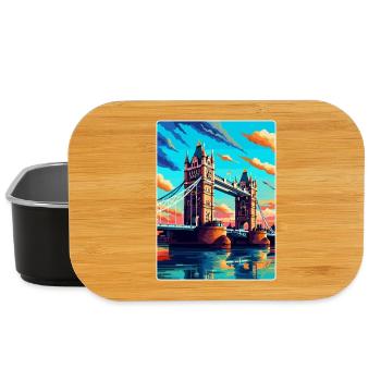 Tower Bridge England Uk Vintage Travel Poster WPA - Lunch Box - black - Front