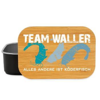 Wels angeln Waller fischen Team Waller - Lunch Box - Schwarz - Vorne