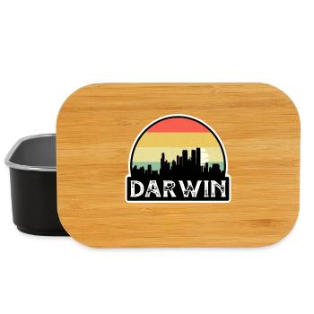 Darwin Australien Flagge Skyline Reisesouvenir - Lunch Box - Schwarz - Vorne