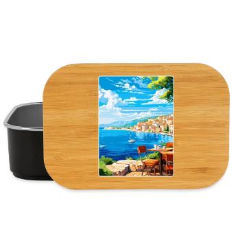 Kroatien Vintage Reiseplakat Souvenir Souvenir - Lunch Box - Schwarz - Vorne