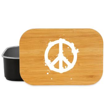 Peace Splash Guerrilla Print Style - Lunch Box - black - Front