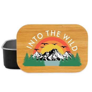 Into the wild climbers hiking hike - Lunch Box - black - Front