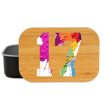 COLORED NUMBER 17 COLORFUL 17TH BIRTHDAY - Lunch Box - black - Front
