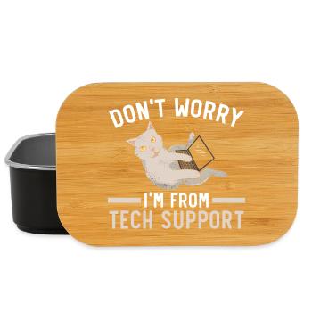 Don't Worry I'm From Tech Support Computer - Lunch Box - Schwarz - Vorne