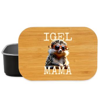 Igel Mama Mom Igelfrau Muttertag Igelmama Igel Mum - Lunch Box - Schwarz - Vorne