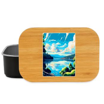 Danube River Europe Vintage Travel Poster Souvenir - Lunch Box - black - Front