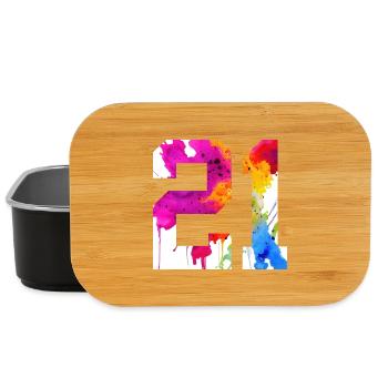 NUMBER 21 YEARS OLD 21ST BIRTHDAY - Lunch Box - black - Front