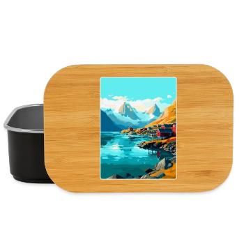 Lofoten Norwegen Vintage Reiseposter WPA - Lunch Box - Schwarz - Vorne