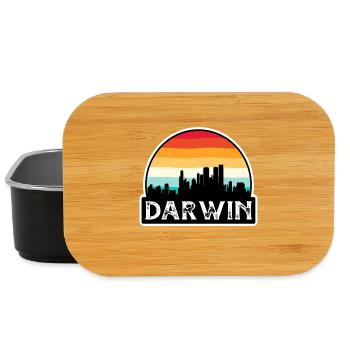 Darwin Australien Flagge Skyline Reisesouvenir - Lunch Box - Schwarz - Vorne