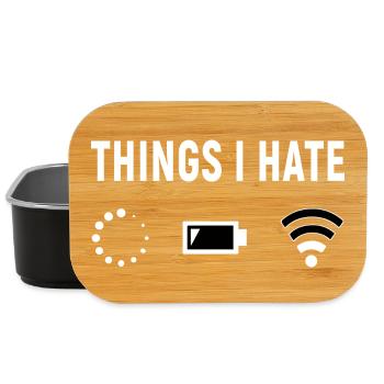 Things I Hate - Programmierer Computer Gamer - Lunch Box - Schwarz - Vorne