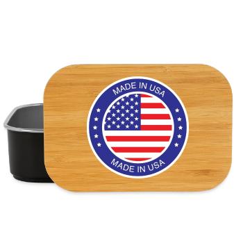 made in the USA - Lunch Box - black - Front