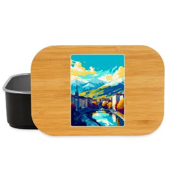 Grenoble France Vintage Travel Poster Souvenir WPA - Lunch Box - black - Front