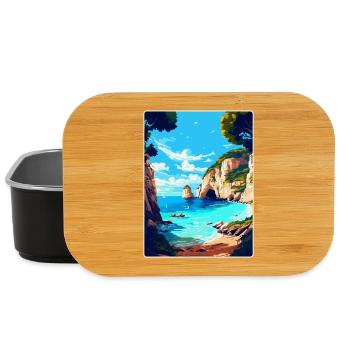 Zakynthos Greece Vintage Travel Poster Souvenir - Lunch Box - black - Front