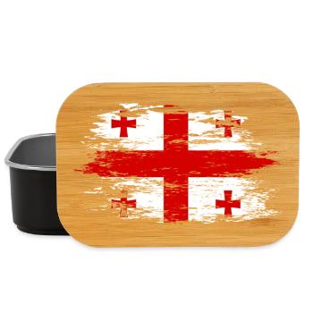 Georgien Flagge used - Lunch Box - Schwarz - Vorne