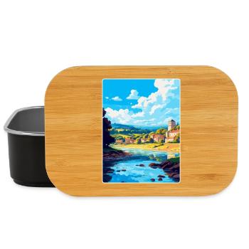 Dordogne France Affiche de voyage vintage Souvenir WPA - Boîte à goûter - noir - Devant