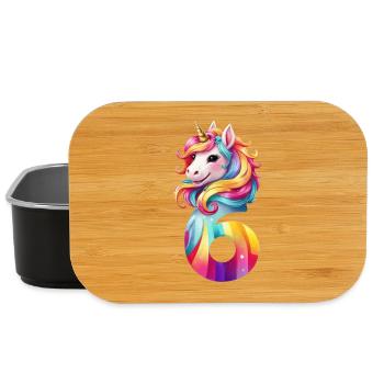 6TH BIRTHDAY UNICORN - Lunch Box - black - Front
