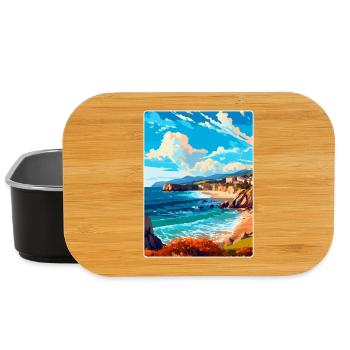 Cantabrie Espagne Affiche de voyage vintage Souvenir WPA - Boîte à goûter - noir - Devant