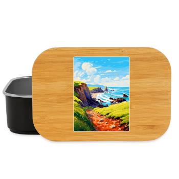 Hartland Quay Devon Vintage Travel Poster Souvenir - Lunch Box - black - Front