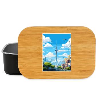 Auckland Neuseeland Neuseeland Vintage Reiseposter WPA - Lunch Box - Schwarz - Vorne