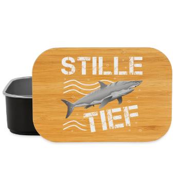 stille Wasser, ruhig, introvertiert, sind tief - Lunch Box - Schwarz - Vorne