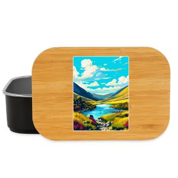 Wicklow Mountains Irland Vereinigtes Königreich Vintage Reiseposter - Lunch Box - Schwarz - Vorne