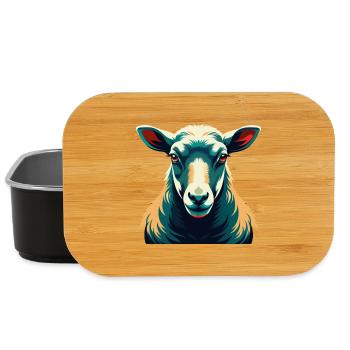 Schaf Cartoon Figur Buntes Haustier Tier - Lunch Box - Schwarz - Vorne