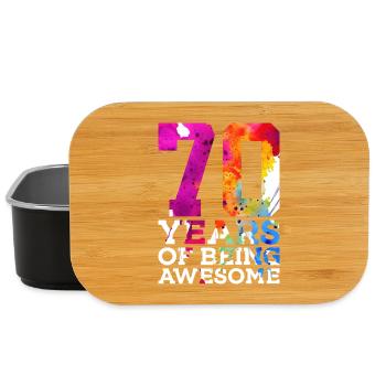 70 YEARS OF BEING AWESOME 70. GEBURTSTAG - Lunch Box - Schwarz - Vorne