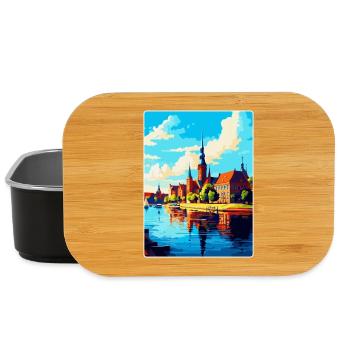 Szczecin Pologne Affiche de voyage vintage souvenir WPA - Boîte à goûter - noir - Devant