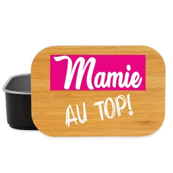 MAMIE. GRAND-MERE. FÊTE DES MÈRES. BONNE FÊTE - Boîte à goûter - noir - Devant