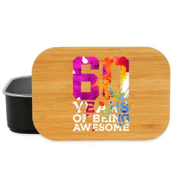 60 YEARS OF BEING AWESOME 60. GEBURTSTAG - Lunch Box - Schwarz - Vorne
