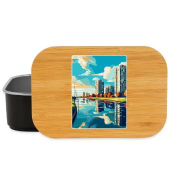 Almere Niederlande Vintage Reiseplakat Souvenir - Lunch Box - Schwarz - Vorne