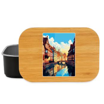 Colmar France Vintage Travel Poster WPA Souvenir - Lunch Box - black - Front