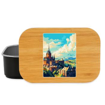 Edinburgh Schottland Großbritannien Reiseposter Souvenir WPA - Lunch Box - Schwarz - Vorne