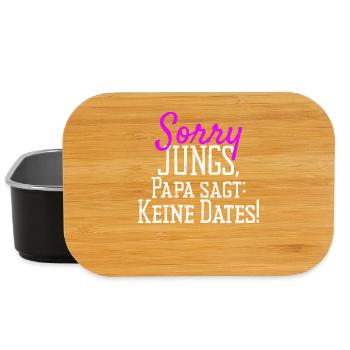 Sorry Guys Dad Says No Dates Gift Daughter - Lunch Box - black - Front