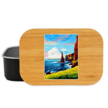 Duncansby Stacks Schottland UK Vintage Reiseposter - Lunch Box - Schwarz - Vorne