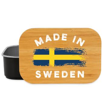 Made in Sweden - Schweden Flagge - Lunch Box - Schwarz - Vorne