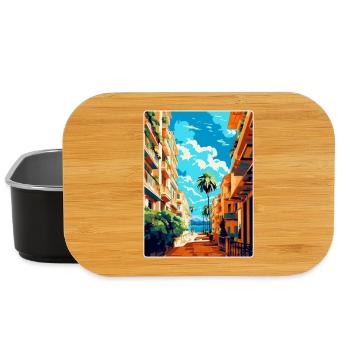 Malaga Espagne Affiche de voyage vintage WPA Souvenir - Boîte à goûter - noir - Devant