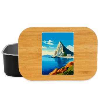 Rock Of Gibraltar Vintage Reiseposter Souvenir - Lunch Box - Schwarz - Vorne