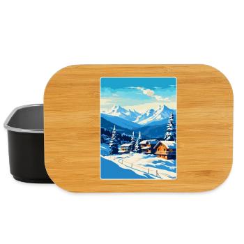 Kitzbuhel Austria Vintage Travel Poster Souvenir - Lunch Box - black - Front