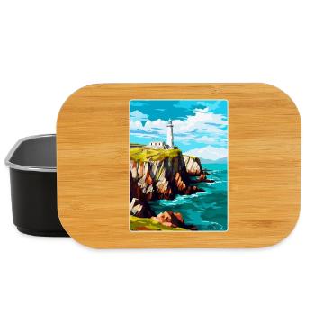 South Stack Cliffs Anglesey Vintage Reiseposter - Lunch Box - Schwarz - Vorne