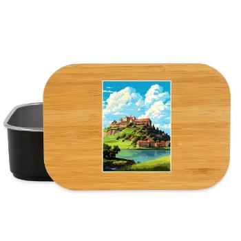 Ptuj-Schloss-Slowenien-Bleder-Reise-Plakat - Lunch Box - Schwarz - Vorne