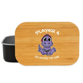 Viertes Baby Spieler 4 Kind Baby Dinosaurier - Lunch Box - Schwarz - Vorne
