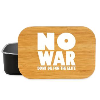 NO WAR Don ́t die for the elite - Lunch Box - black - Front