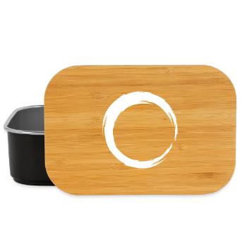 Kreis Linie Symbol weiß - Lunch Box - Schwarz - Vorne
