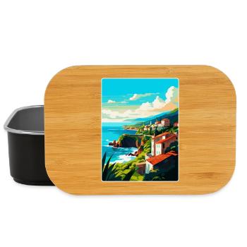 Affiche de voyage vintage de Sao Miguel Portugal Souvenir - Boîte à goûter - noir - Devant